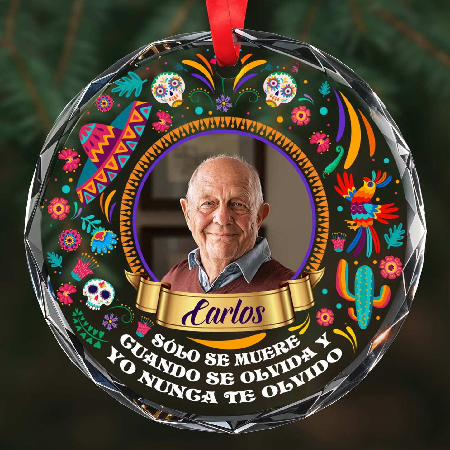 Forever Remembered Vibrant Memorial Ornament