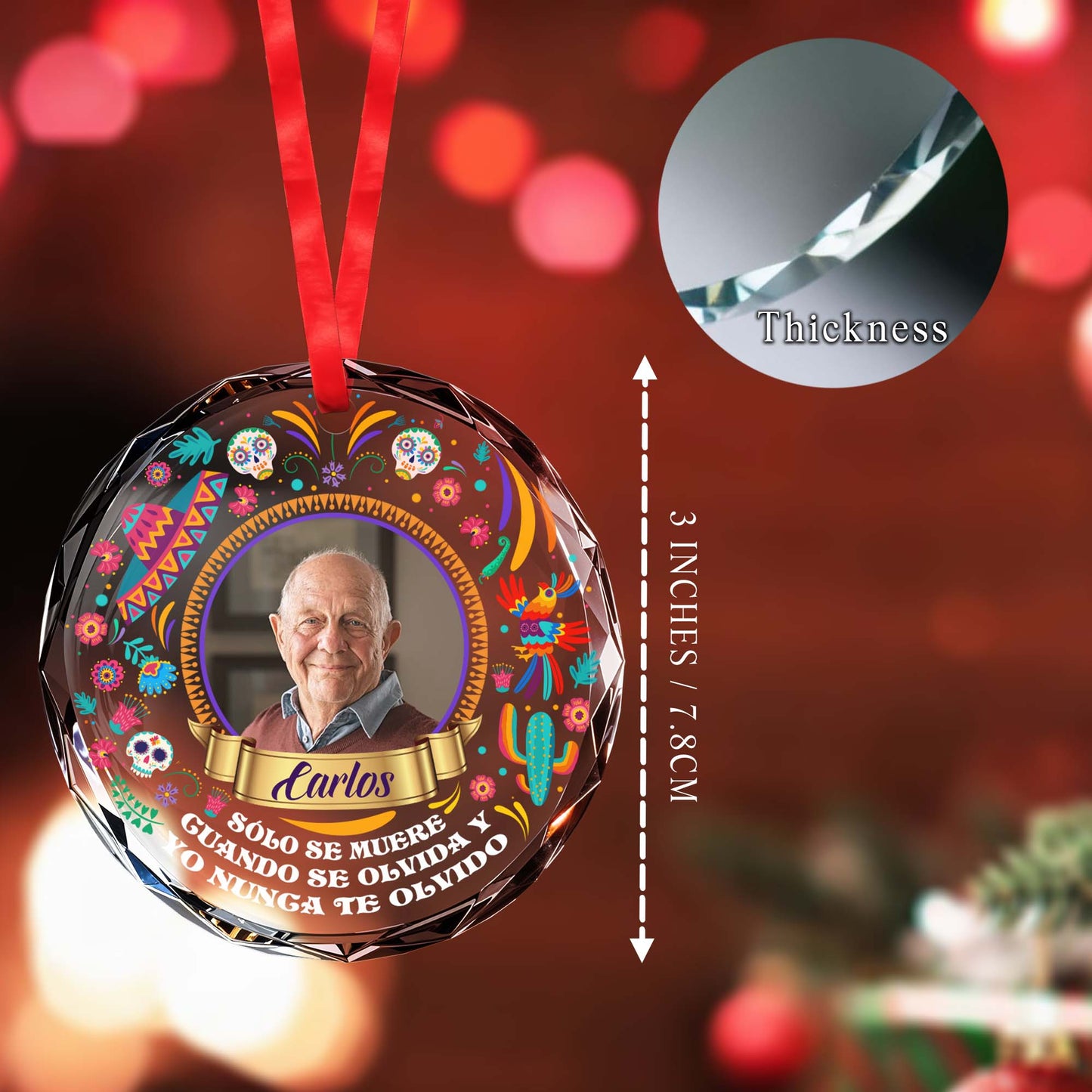 Forever Remembered Vibrant Memorial Ornament