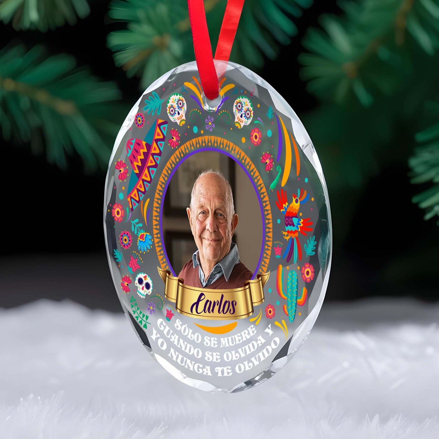 Forever Remembered Vibrant Memorial Ornament