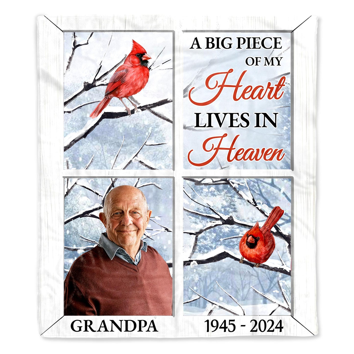 Big Piece Of My Heart Memorial Cardinal