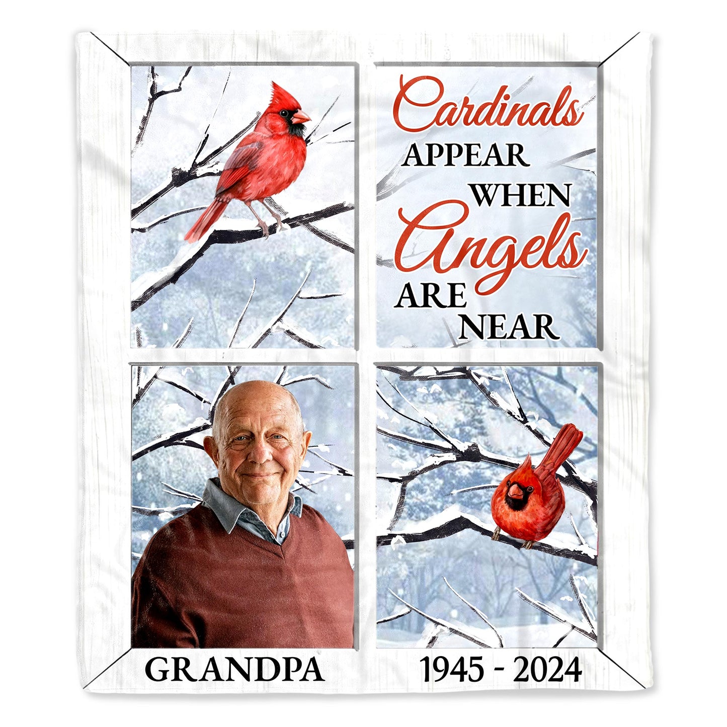 Cardinals Appear When Angels Are Near Snowy Cardinal Design