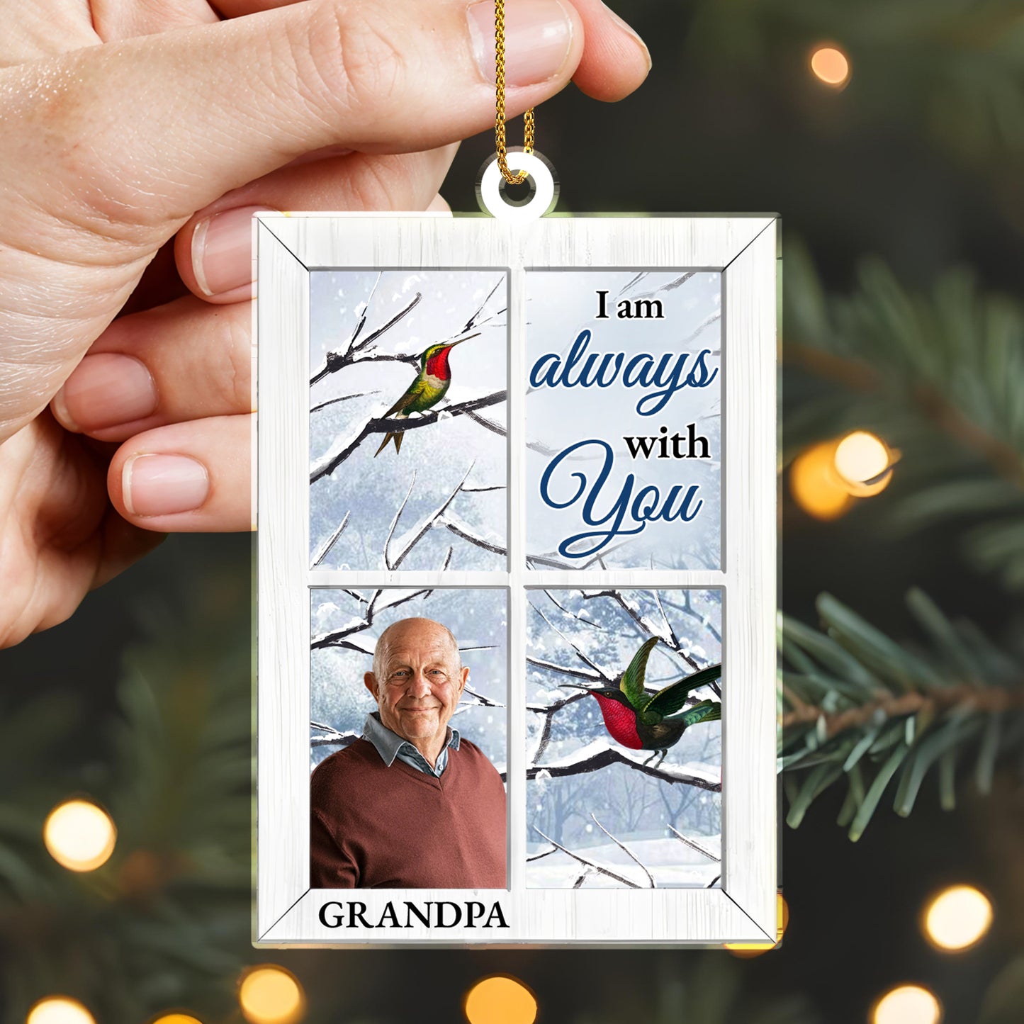 I Am Always With You Window and Bird Design