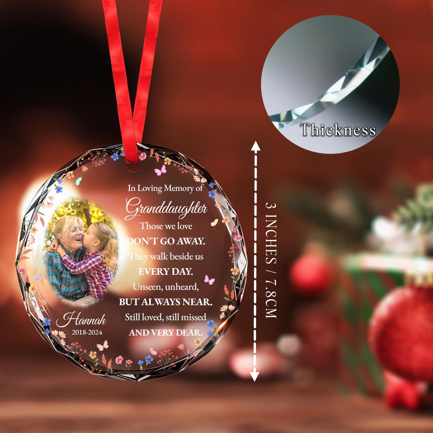 Those We Love Walk Beside Us Every Day Personalized Memorial Ornament