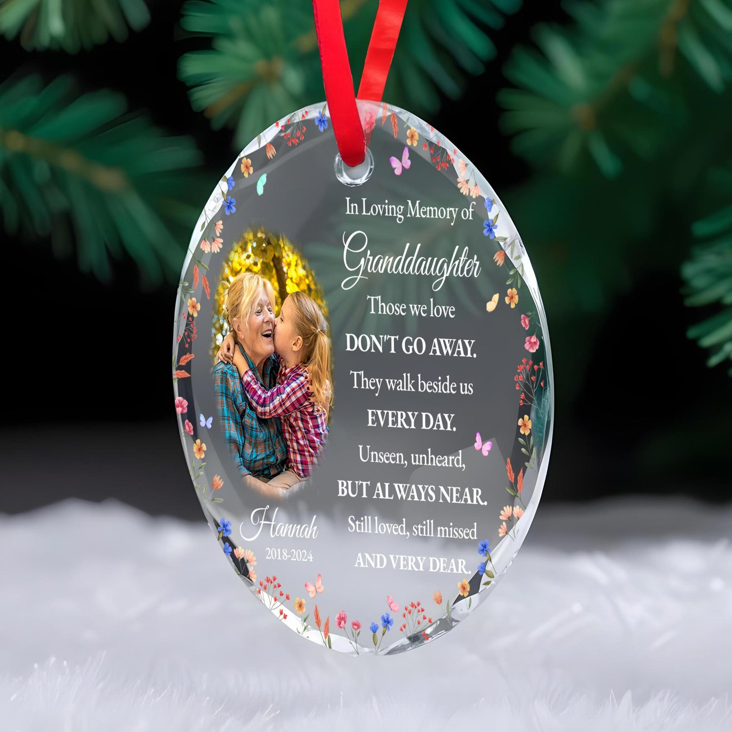 Those We Love Walk Beside Us Every Day Personalized Memorial Ornament