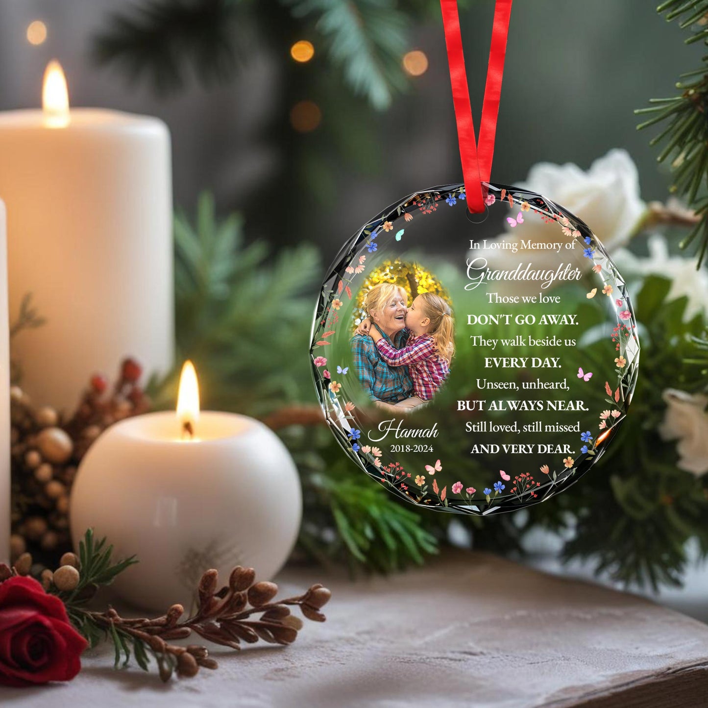 Those We Love Walk Beside Us Every Day Personalized Memorial Ornament