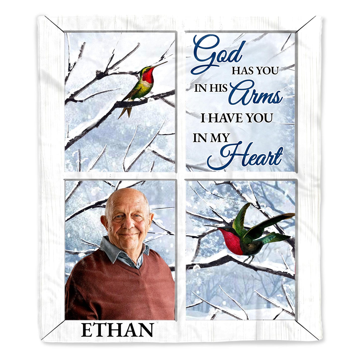 God Has You In His Arms I Have You In My Heart Memorial Blanket