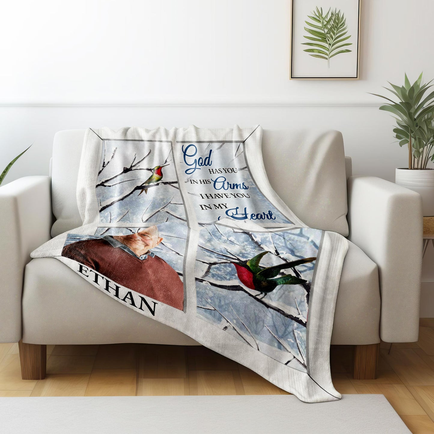 God Has You In His Arms I Have You In My Heart Memorial Blanket