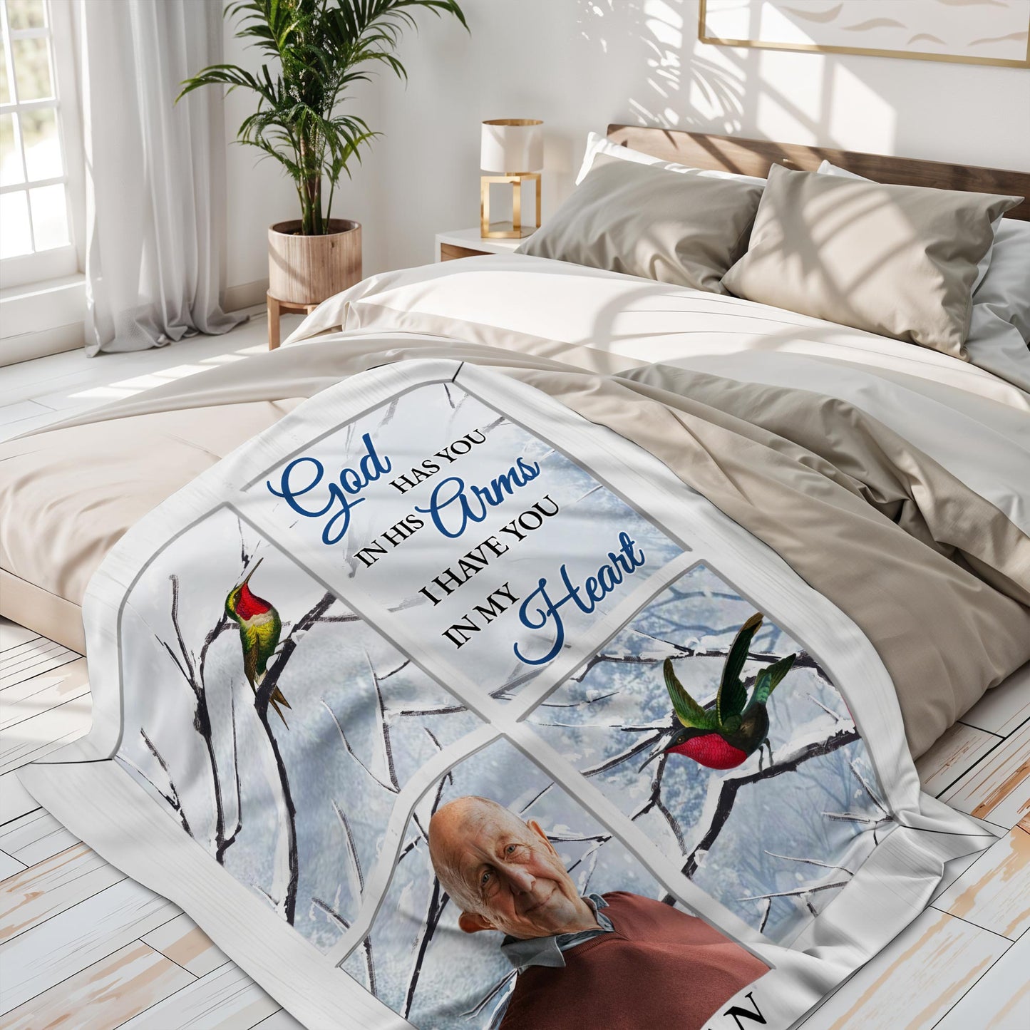 God Has You In His Arms I Have You In My Heart Memorial Blanket