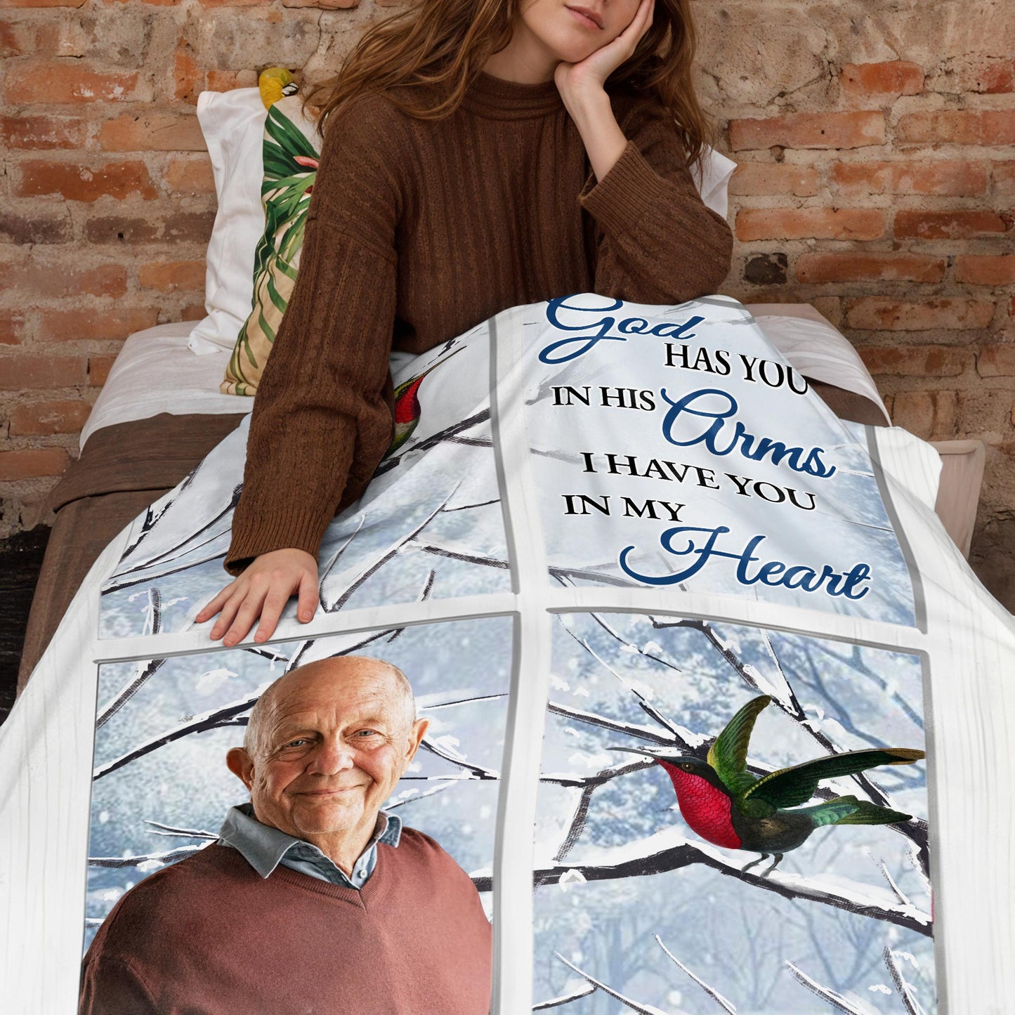 God Has You In His Arms I Have You In My Heart Memorial Blanket