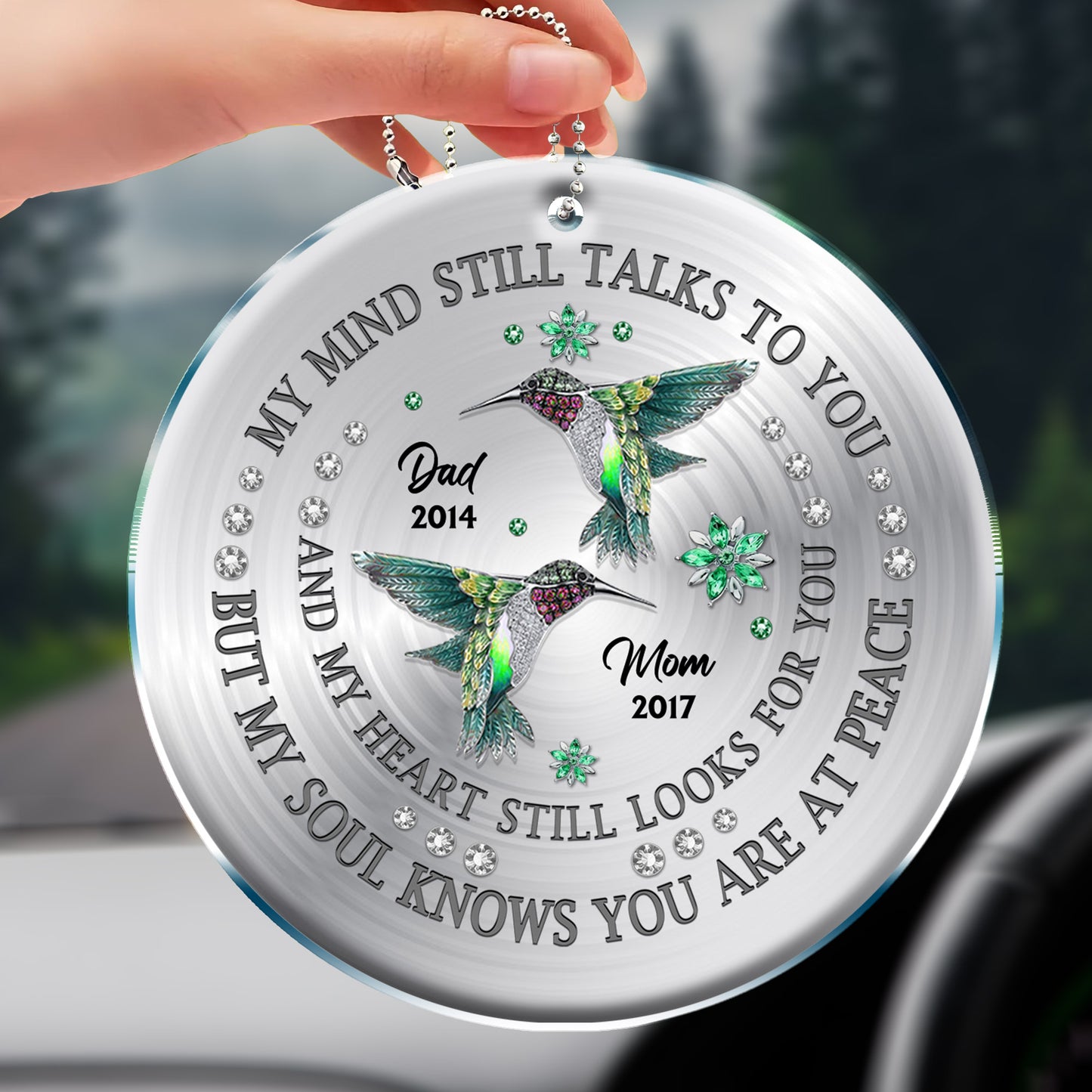 My Mind Still Talks to You Hummingbird Memorial Ornament
