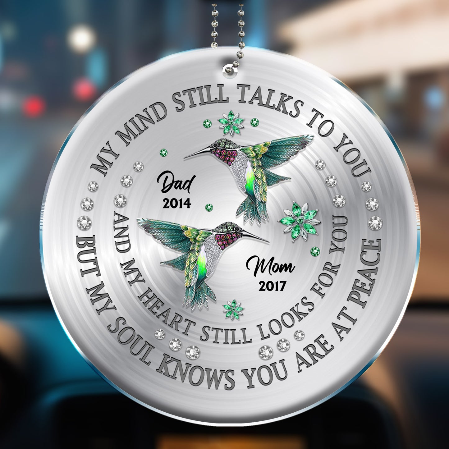 My Mind Still Talks to You Hummingbird Memorial Ornament