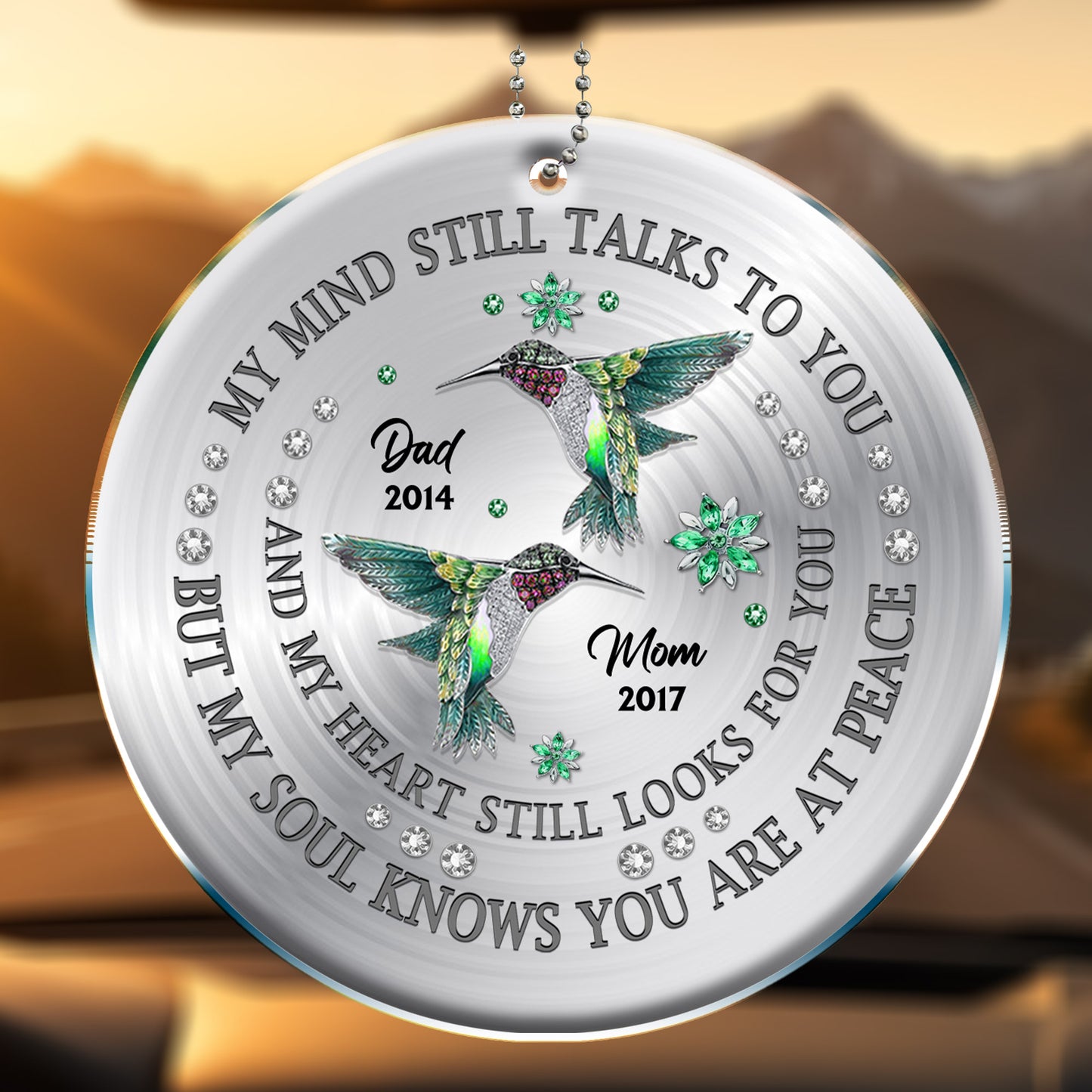 My Mind Still Talks to You Hummingbird Memorial Ornament
