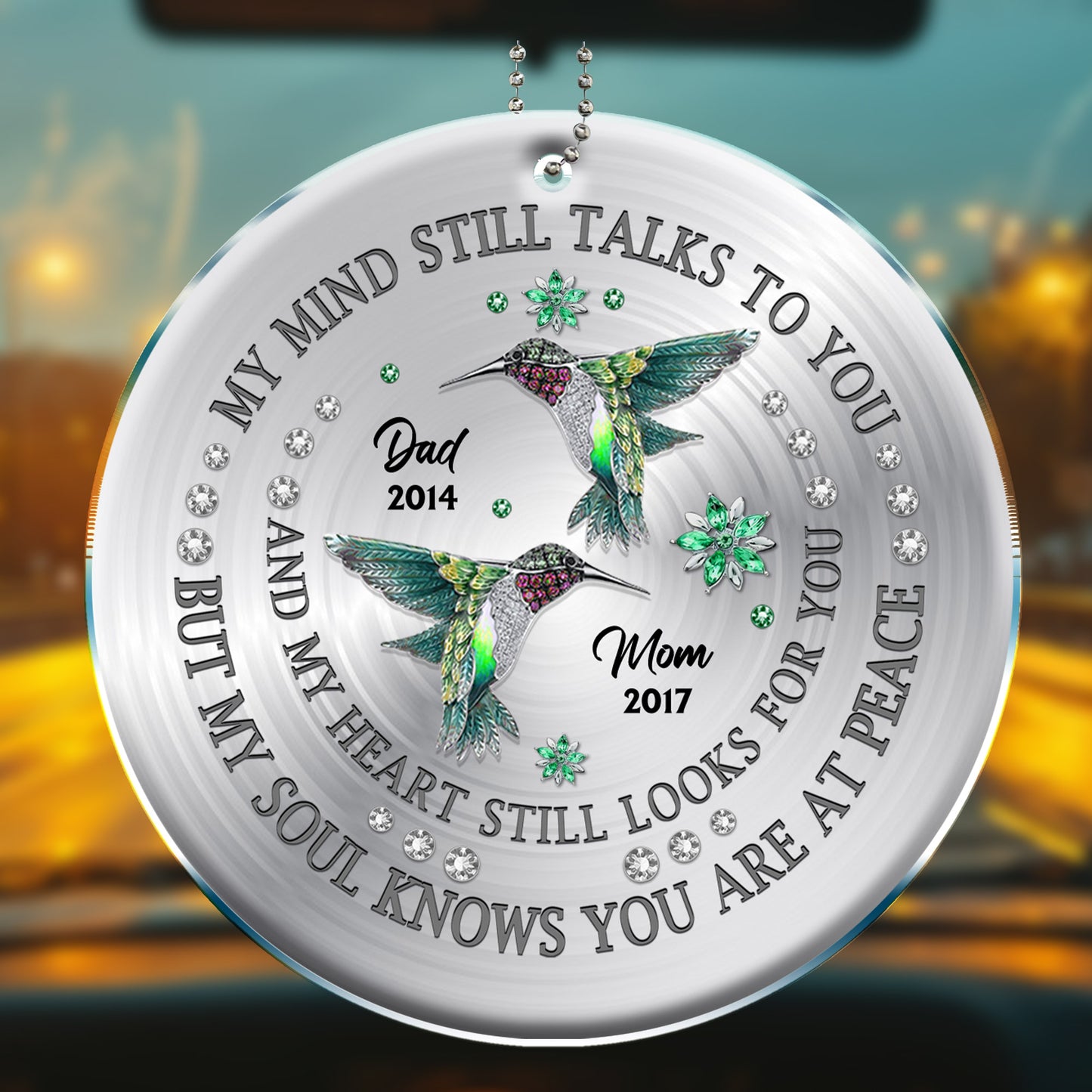 My Mind Still Talks to You Hummingbird Memorial Ornament