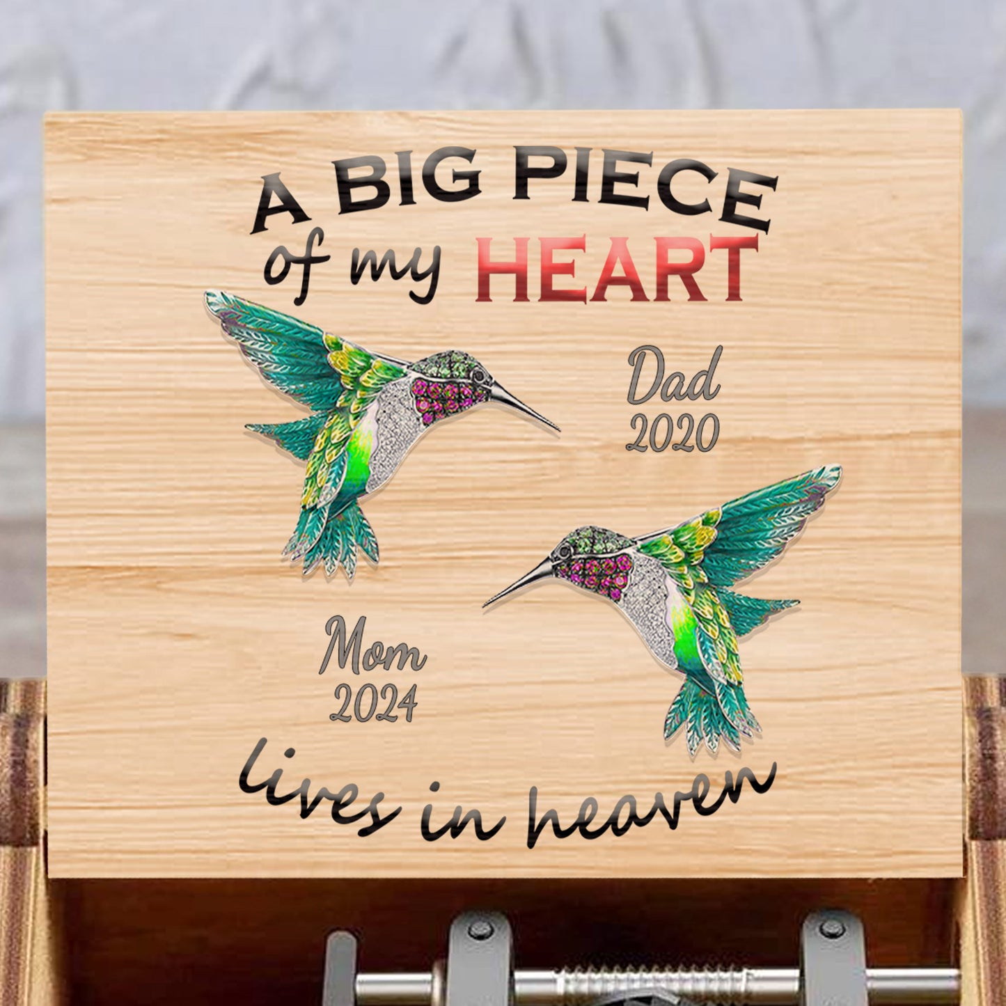 A Big Piece Of My Heart Lives In Heaven With Hummingbirds