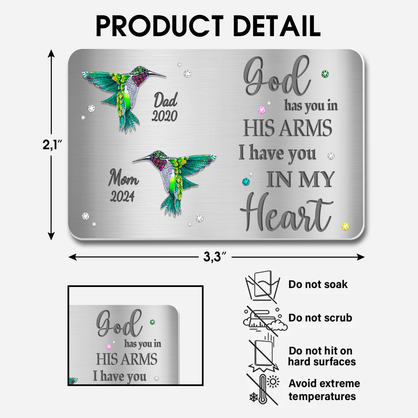 God Has You In His Arms I Have You In My Heart With Hummingbirds
