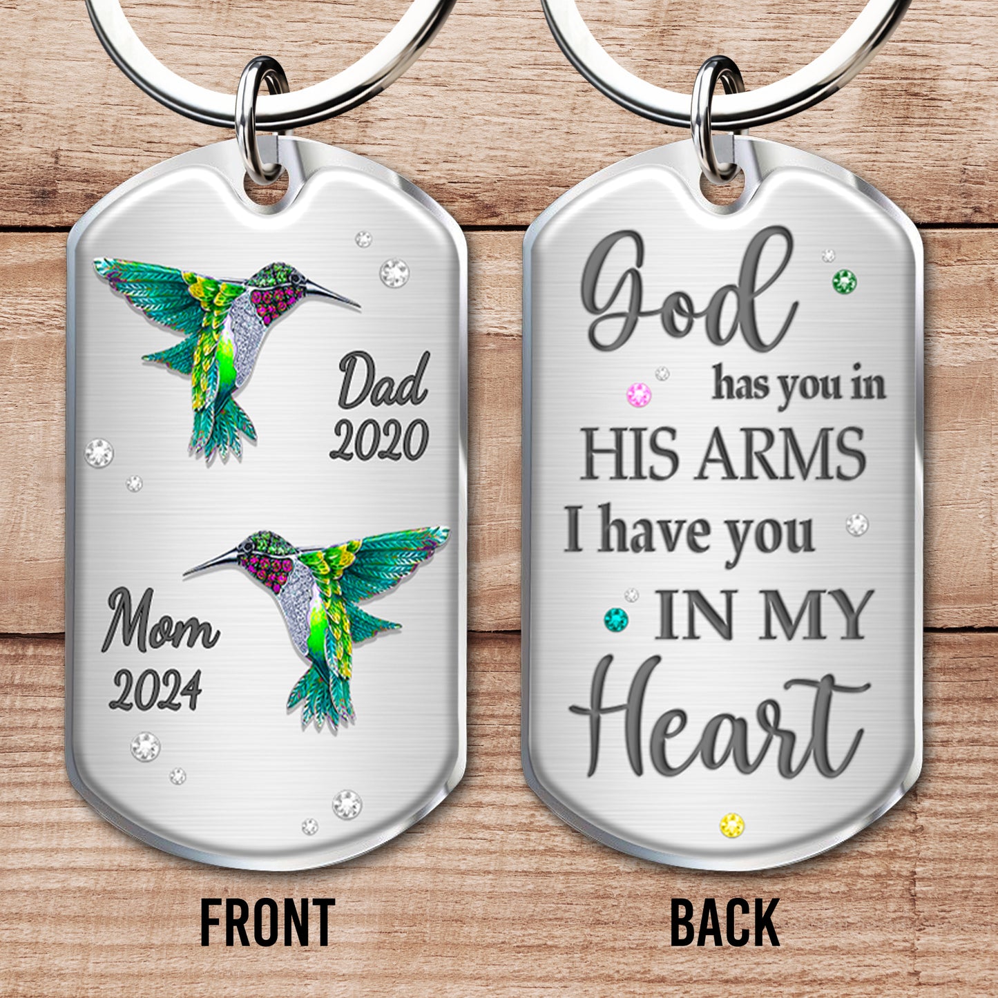 God Has You In His Arms, I Have You In My Heart With Hummingbird Design