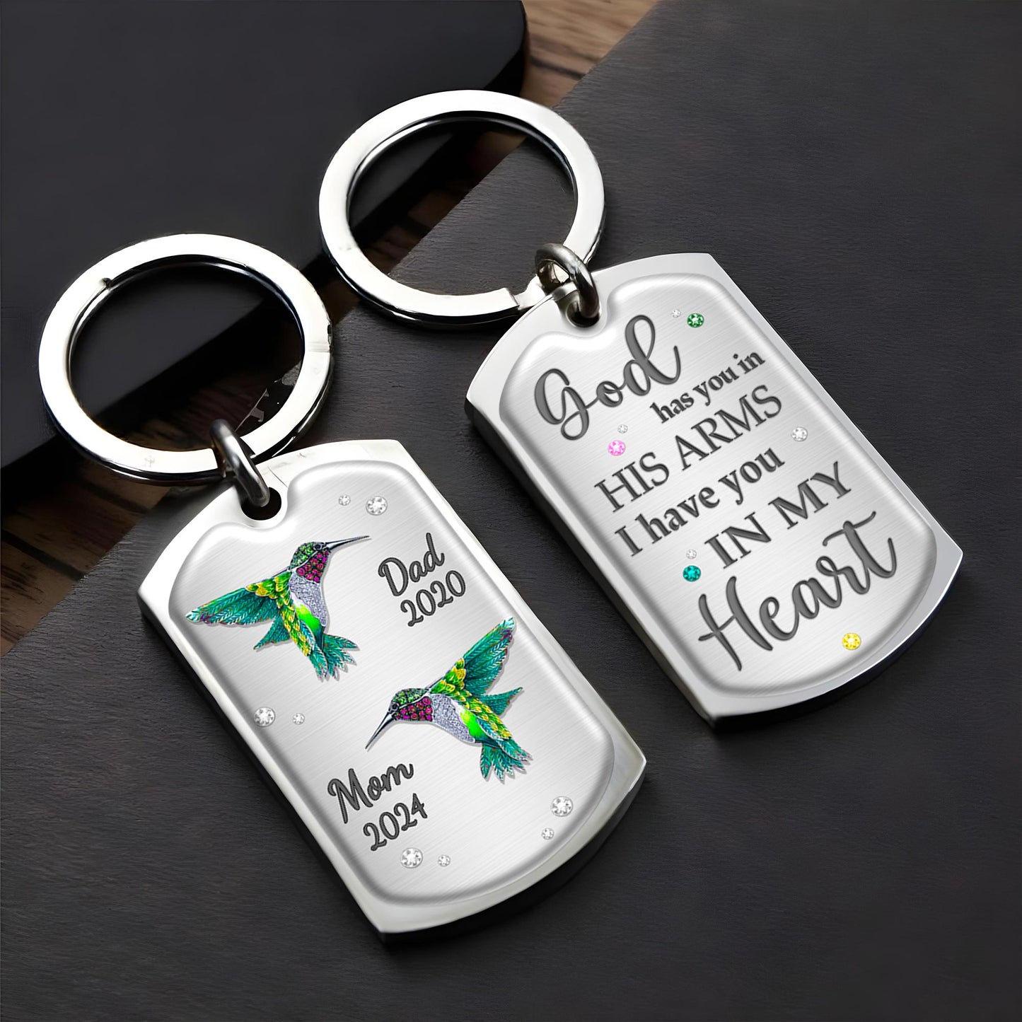 God Has You In His Arms, I Have You In My Heart With Hummingbird Design