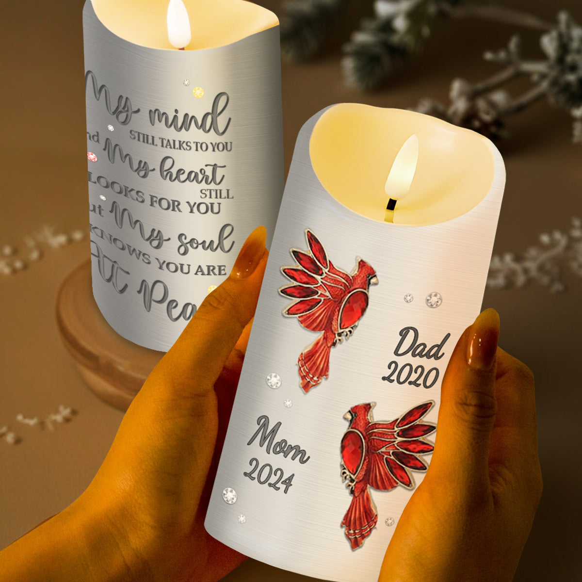 Red Cardinal Memorial Text Soul At Peace