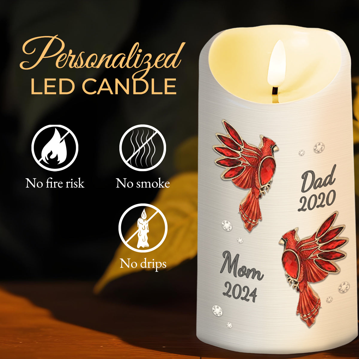 Red Cardinal Memorial Text Soul At Peace