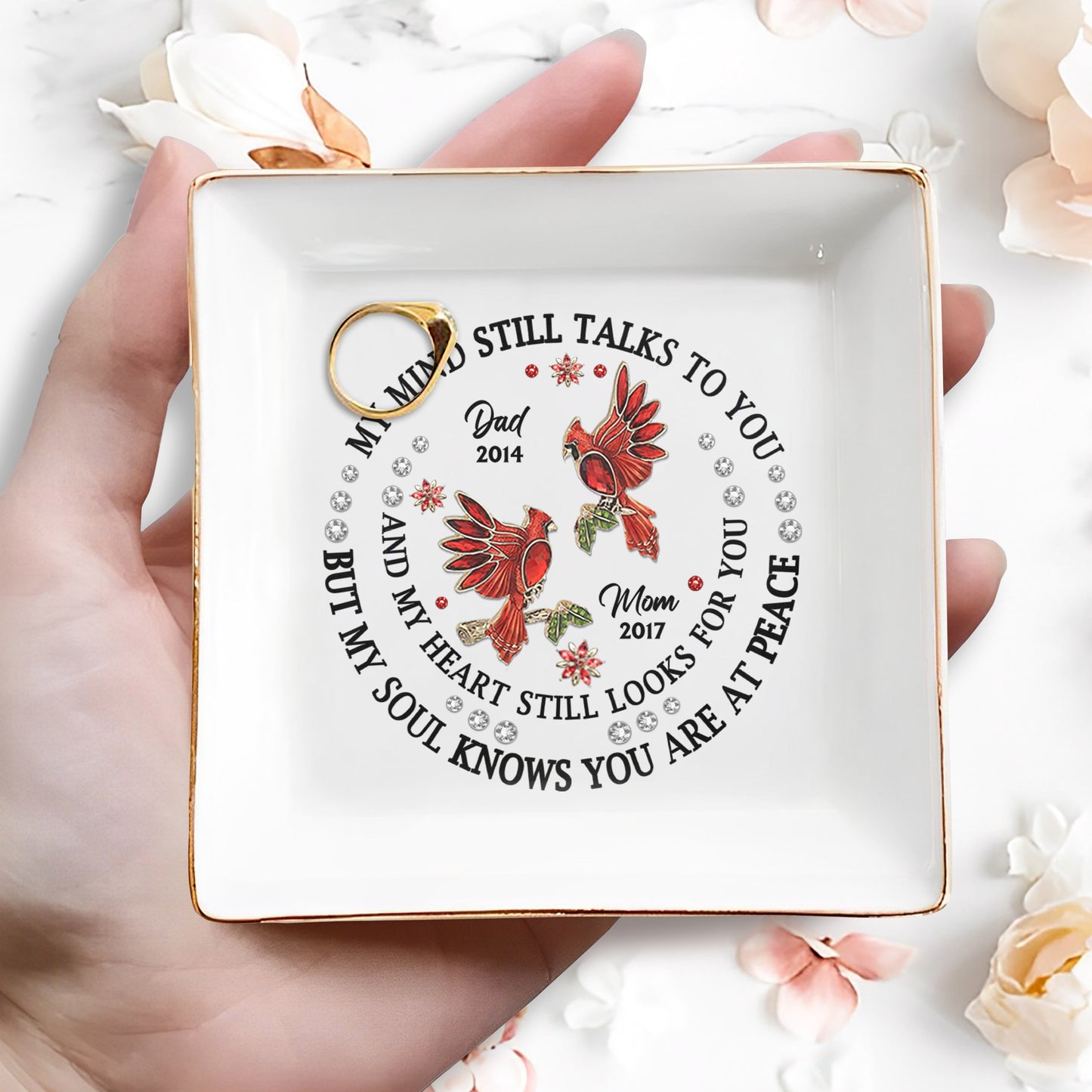 My Mind Still Talks To You Cardinal And Flowers Design