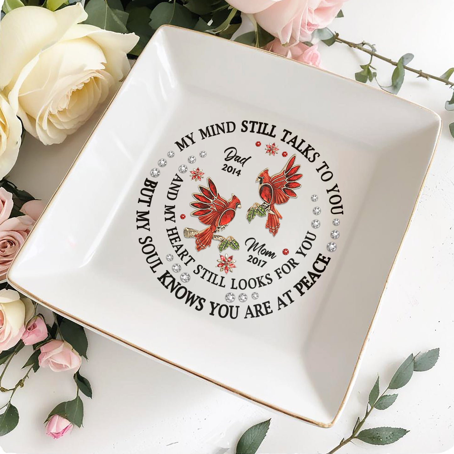 My Mind Still Talks To You Cardinal And Flowers Design