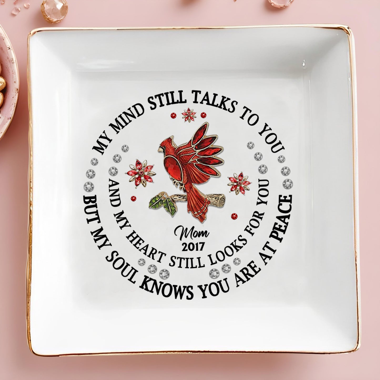 My Mind Still Talks To You Cardinal And Flowers Design