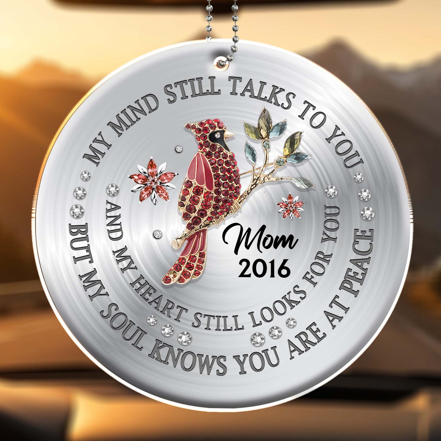 My Soul Knows You Are At Peace Memorial Bird Ornament