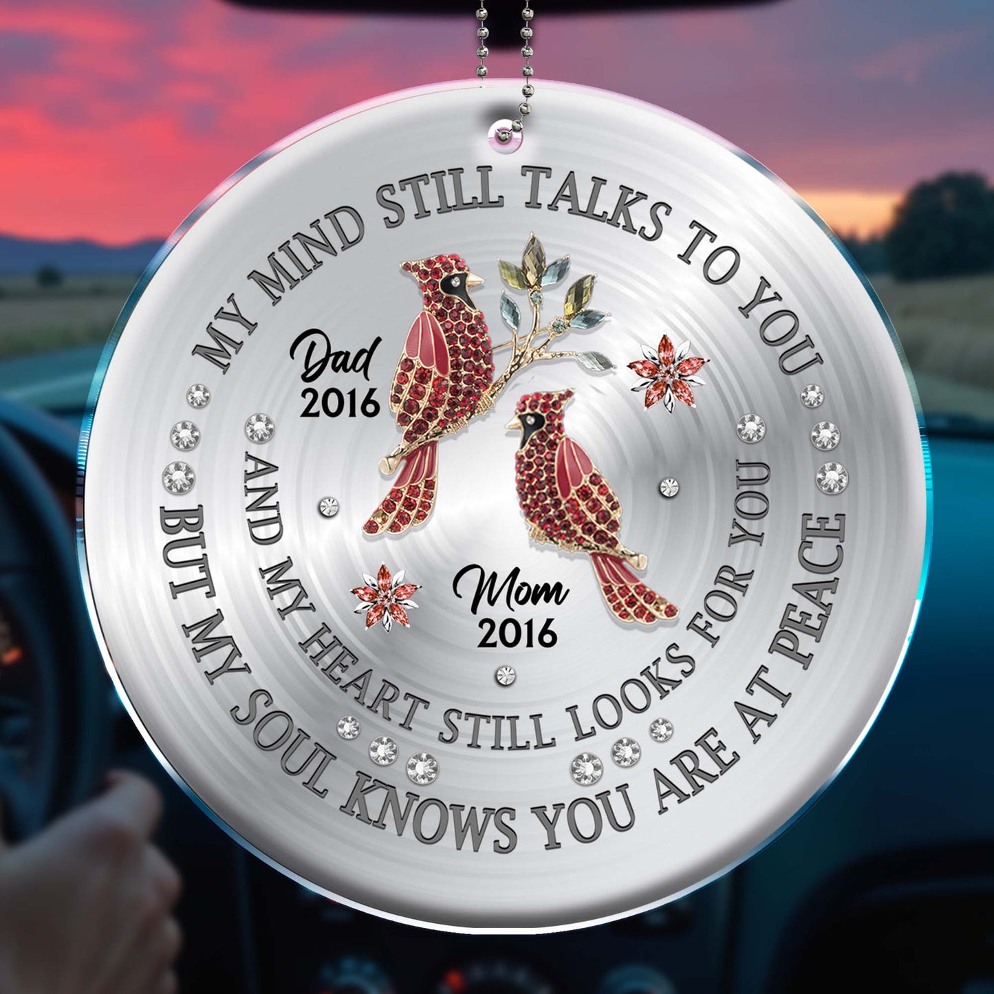 My Soul Knows You Are At Peace Memorial Bird Ornament