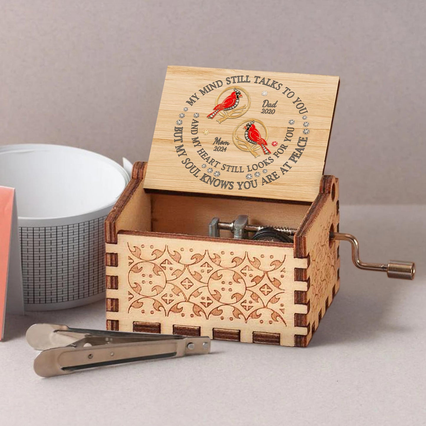 My Mind Talks To You Cardinals Memorial Music Box
