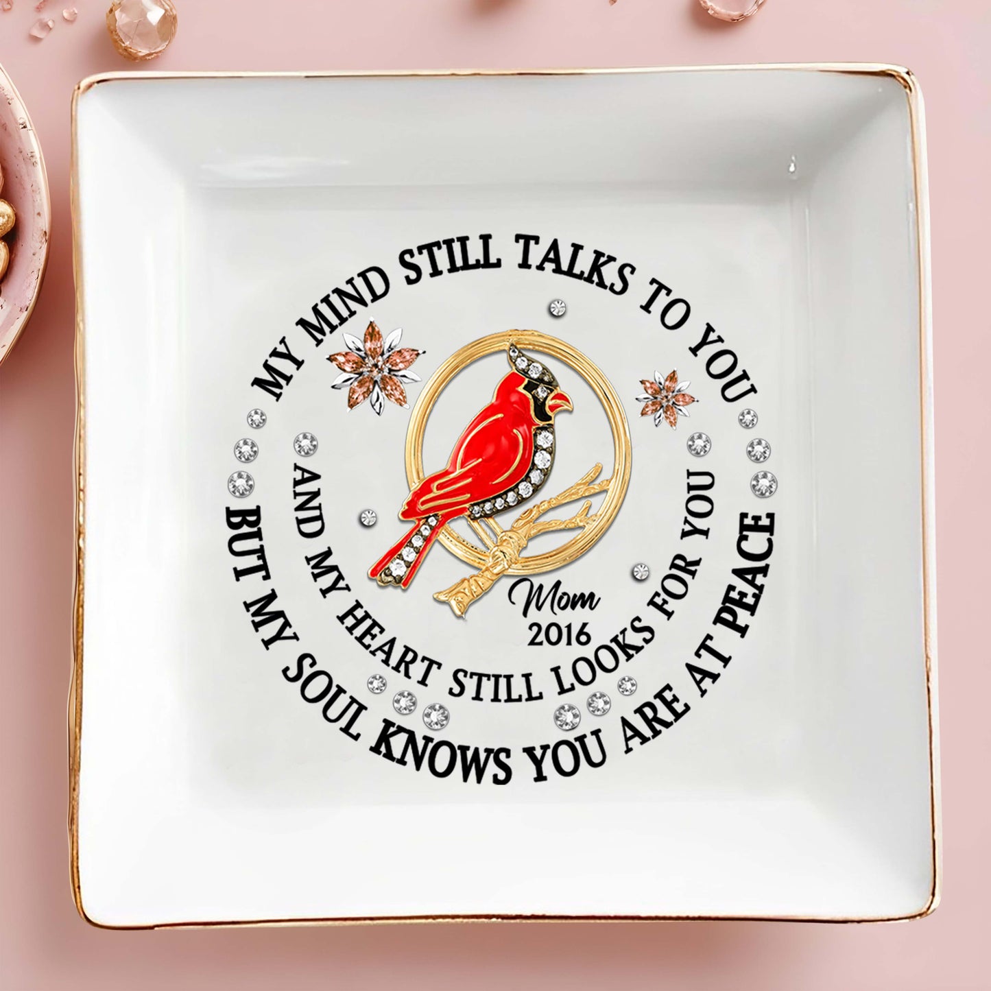 Cardinal Peace Memorial Custom Dish