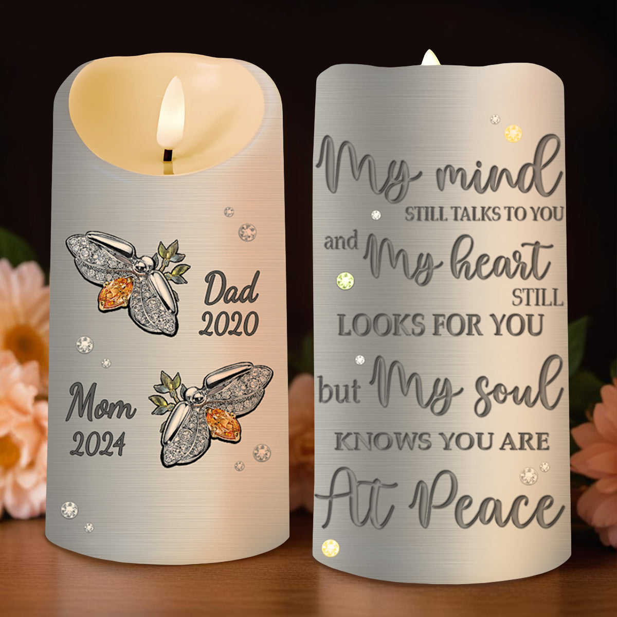My Heart Still Looks For You Customized Memorial Candle