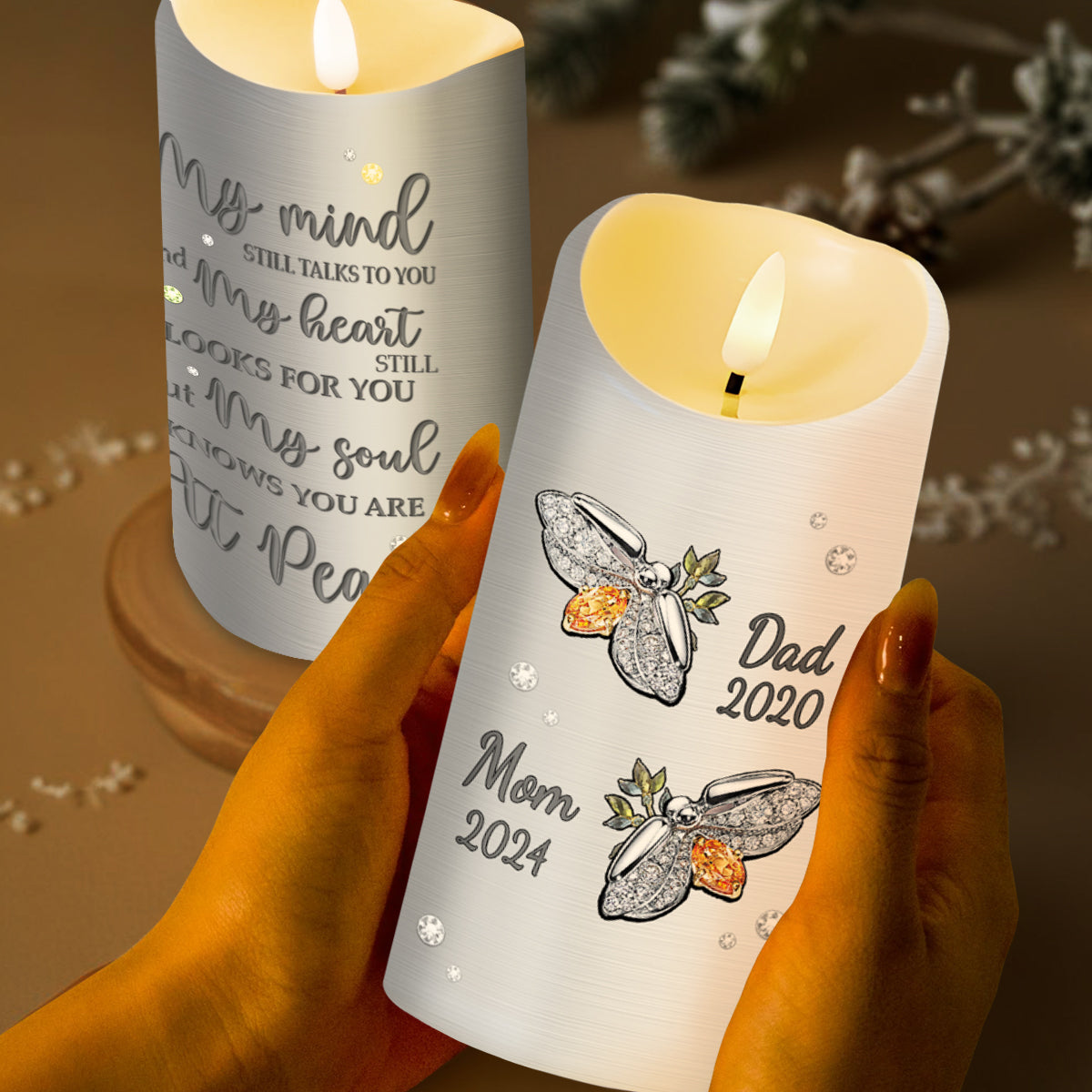 My Heart Still Looks For You Customized Memorial Candle