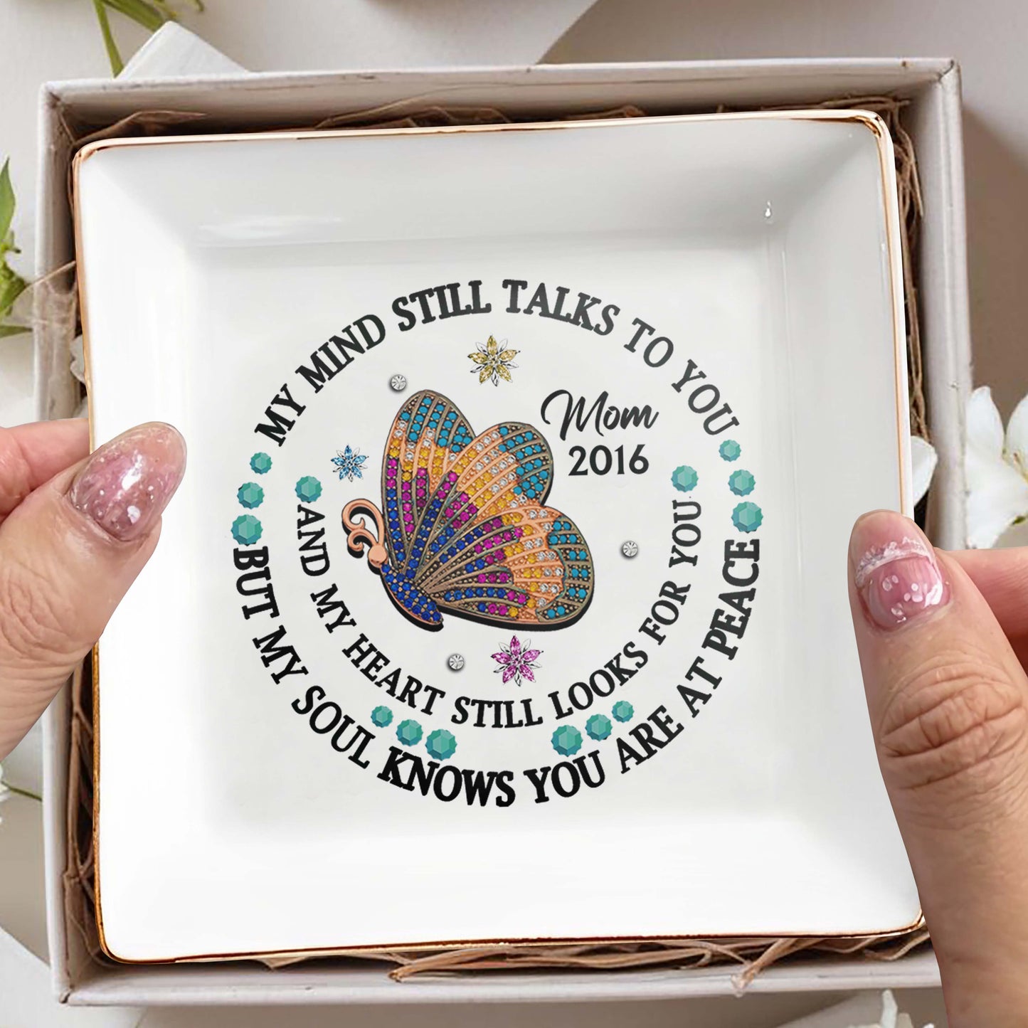 Butterfly Jewel Design With Heartfelt Message