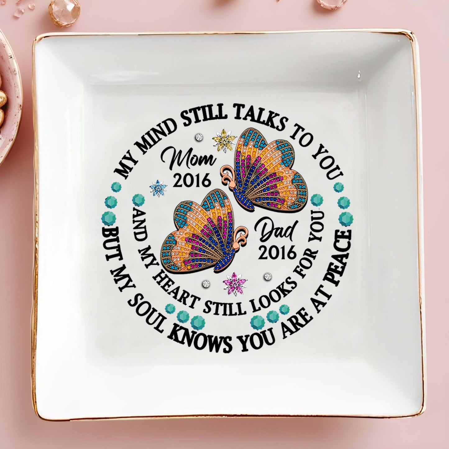 Butterfly Jewel Design With Heartfelt Message
