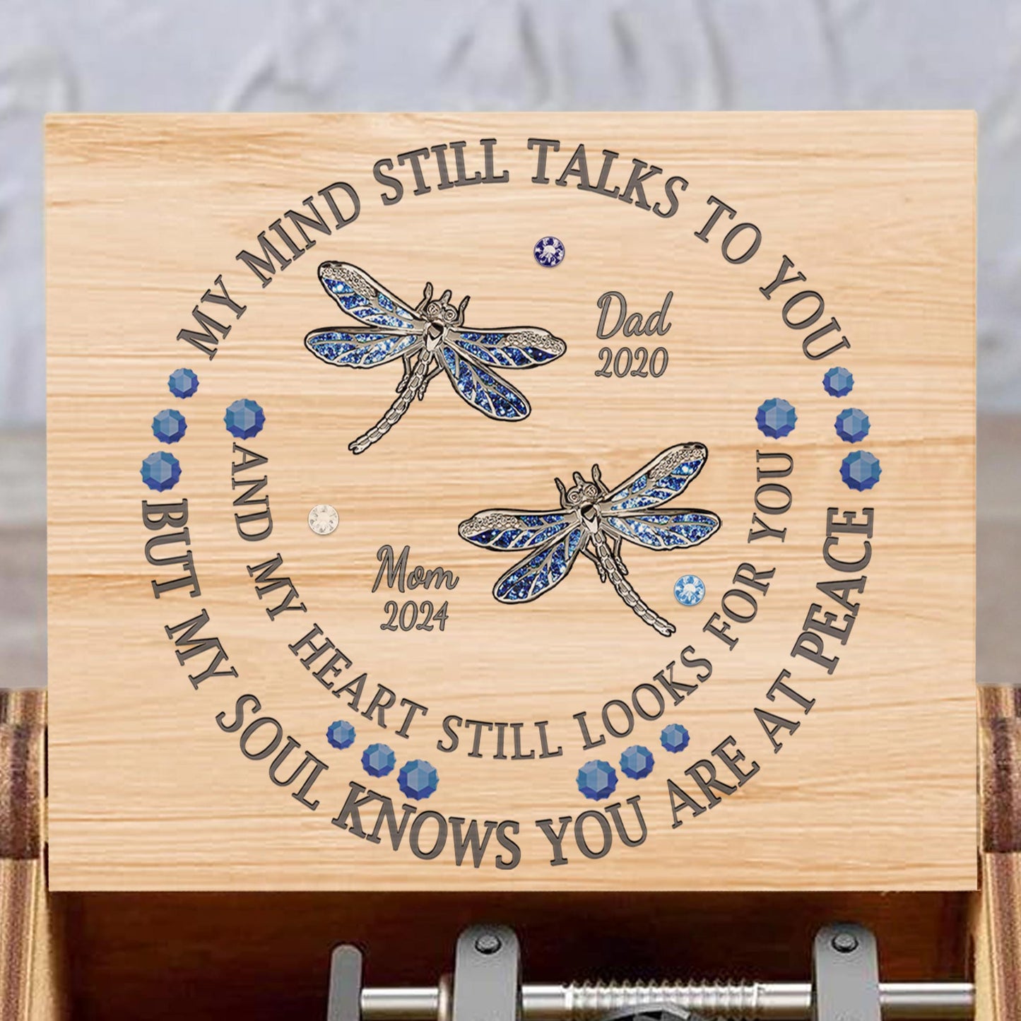 My Soul Knows You Are At Peace With Blue Dragonflies