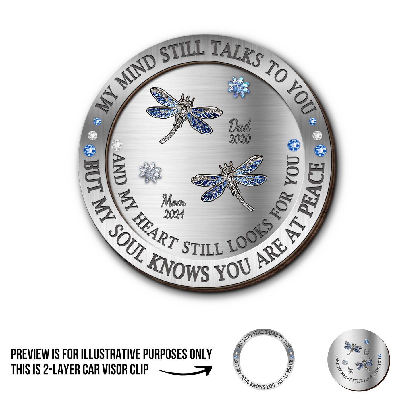 Heartfelt Memorial Message With Dragonflies and Snowflakes