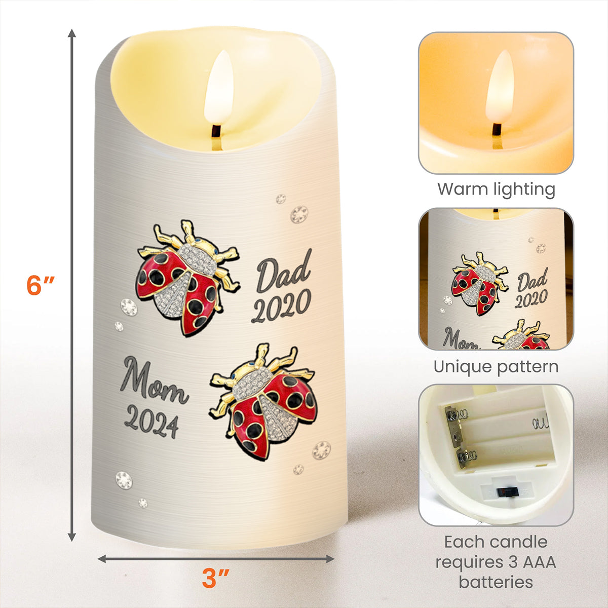 My Mind Talks to You, My Heart Looks for You, Soul at Peace - Personalized Custom LED Candle - HME134_LECA