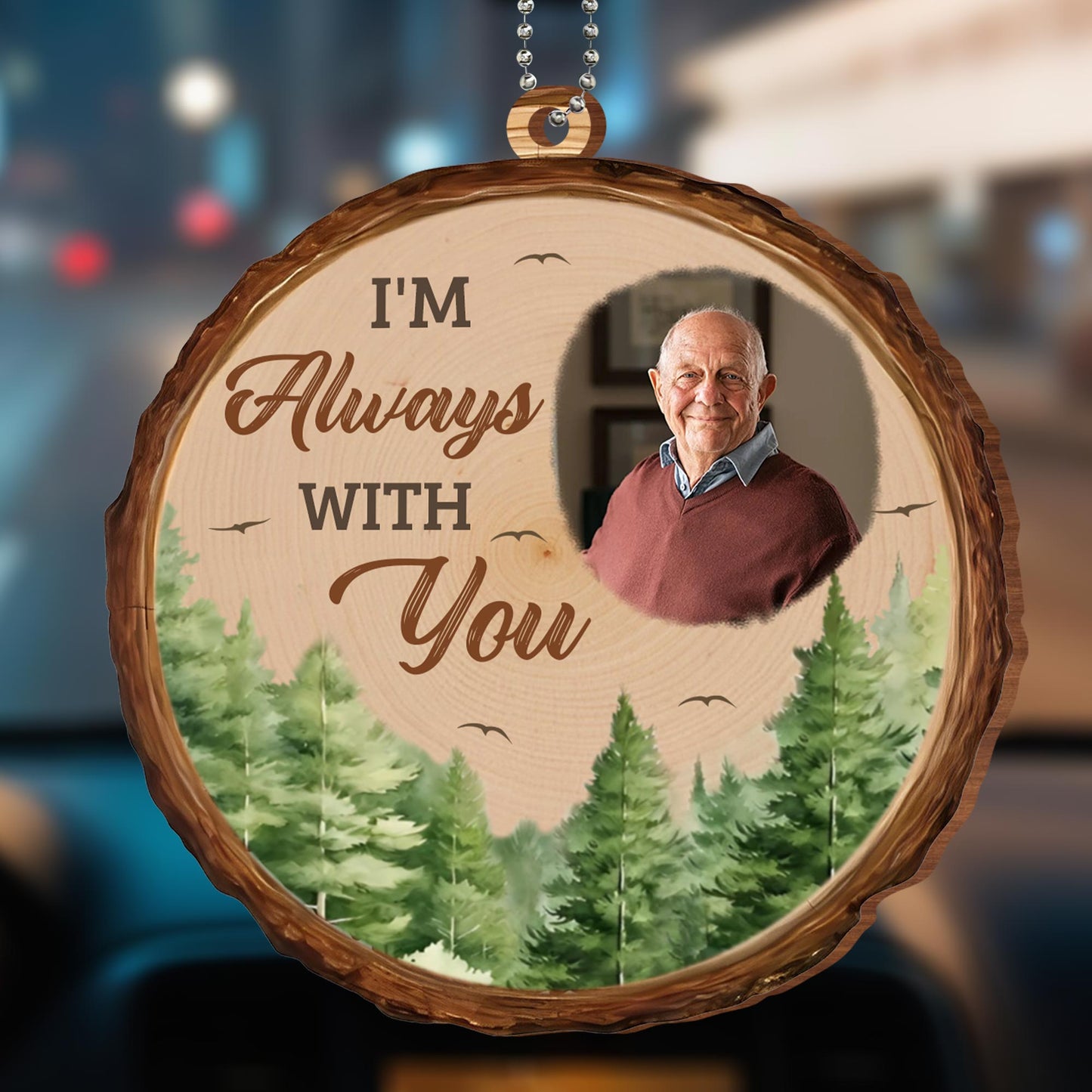 I'm Always With You Landscape Wood Ornament