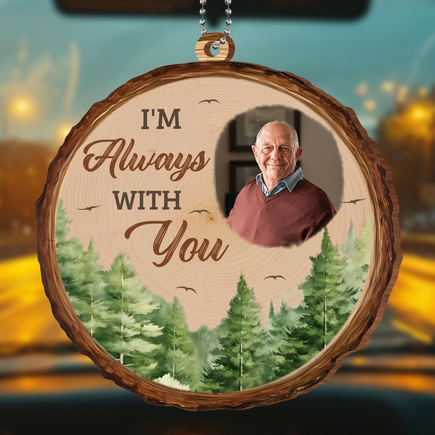 I'm Always With You Landscape Wood Ornament