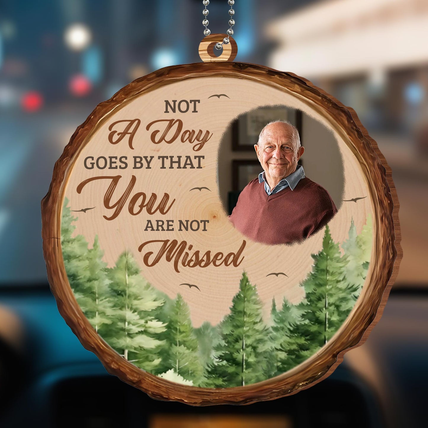 Not A Day Goes By That You Are Not Missed, Trees Sunset Memorial Ornament