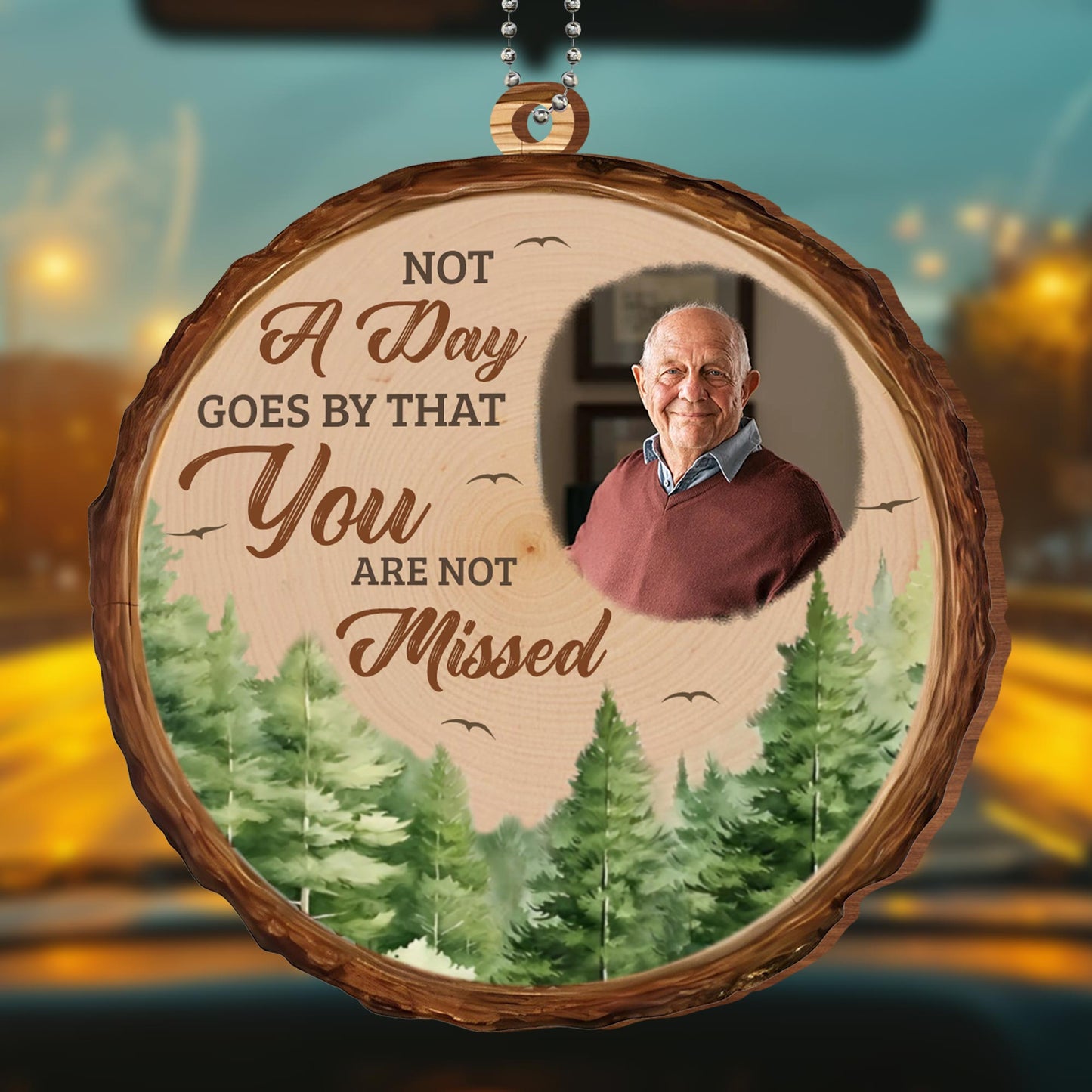 Not A Day Goes By That You Are Not Missed, Trees Sunset Memorial Ornament