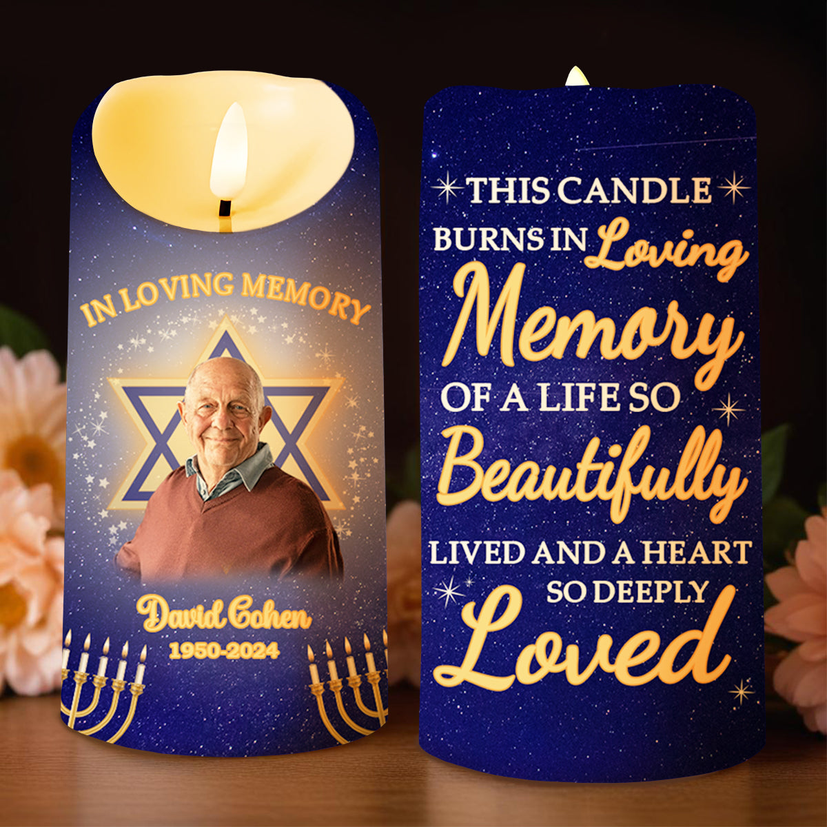 Memory of a Beautifully Lived Life and Deeply Loved Heart Candle