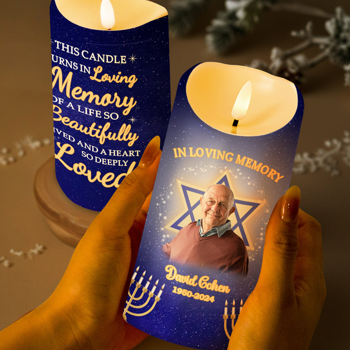 Memory of a Beautifully Lived Life and Deeply Loved Heart Candle