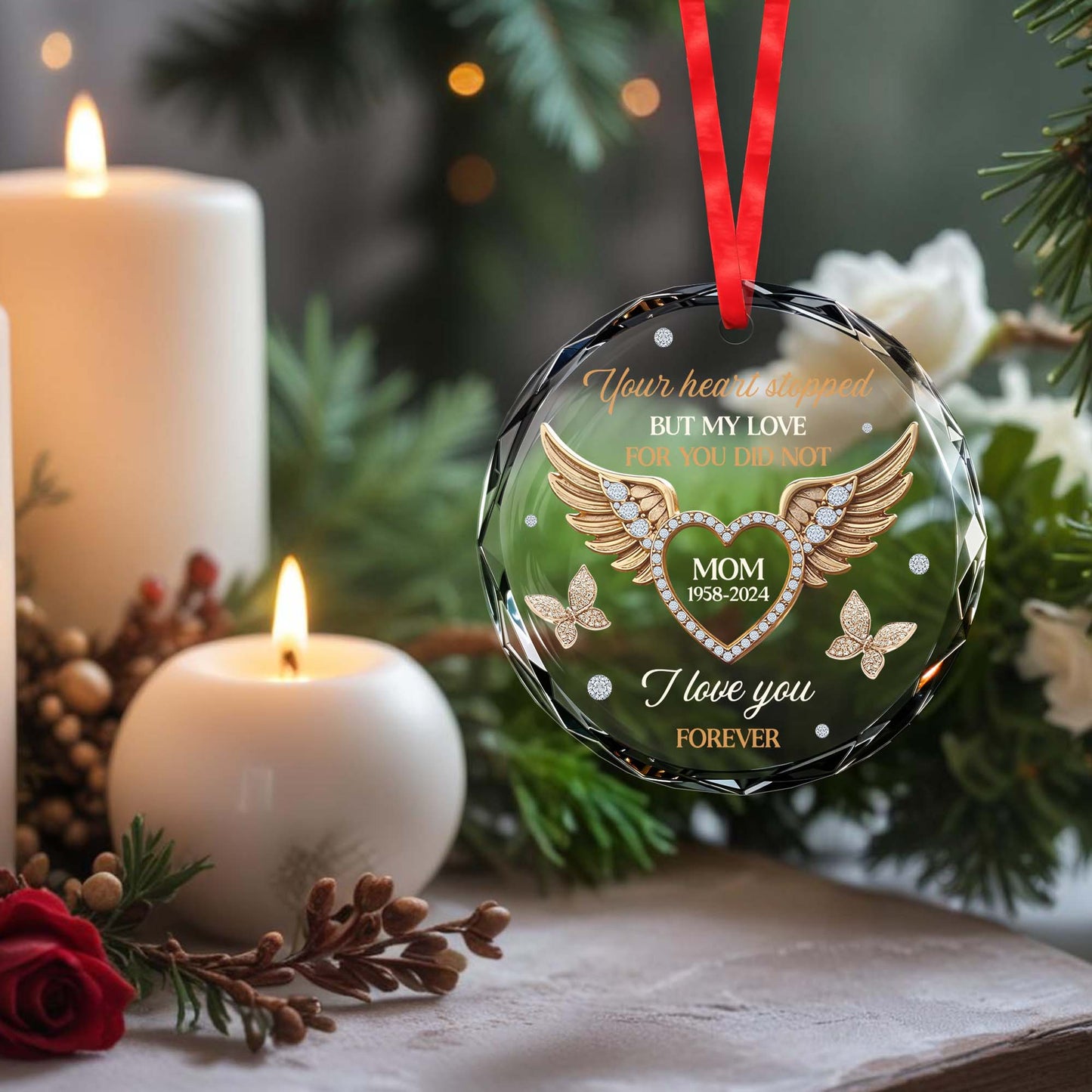 Love Forever Heart And Wings Memorial Tribute
