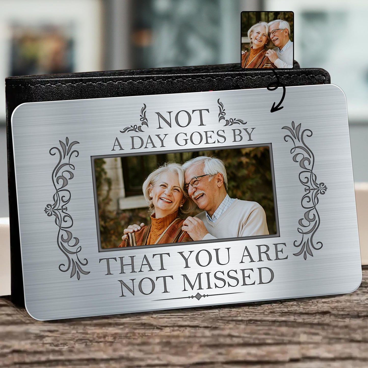 Not A Day Goes By That You Are Not Missed, Floral Photo Frame