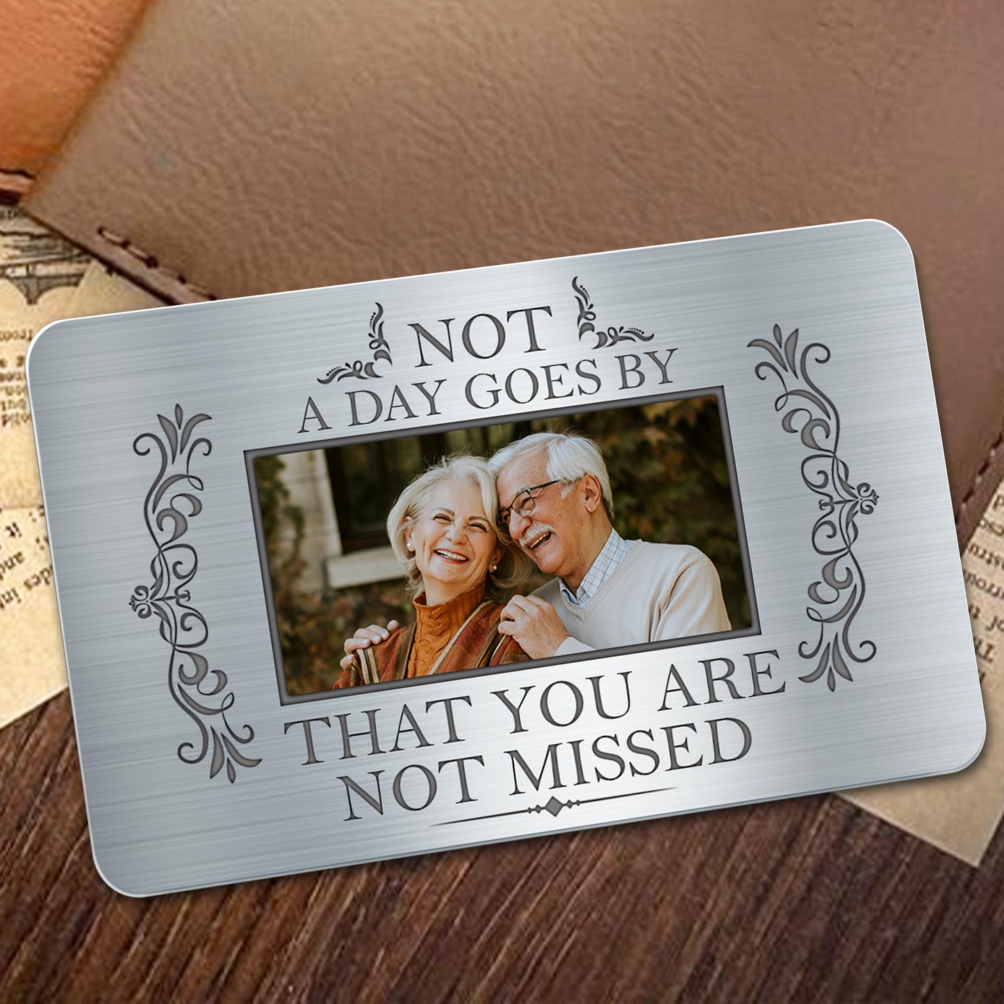 Not A Day Goes By That You Are Not Missed, Floral Photo Frame