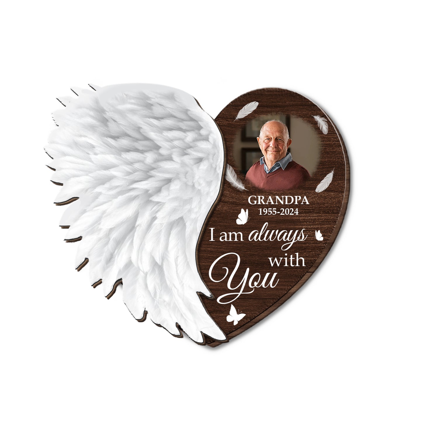 I Am Always With You Angel Wings Visor Clip