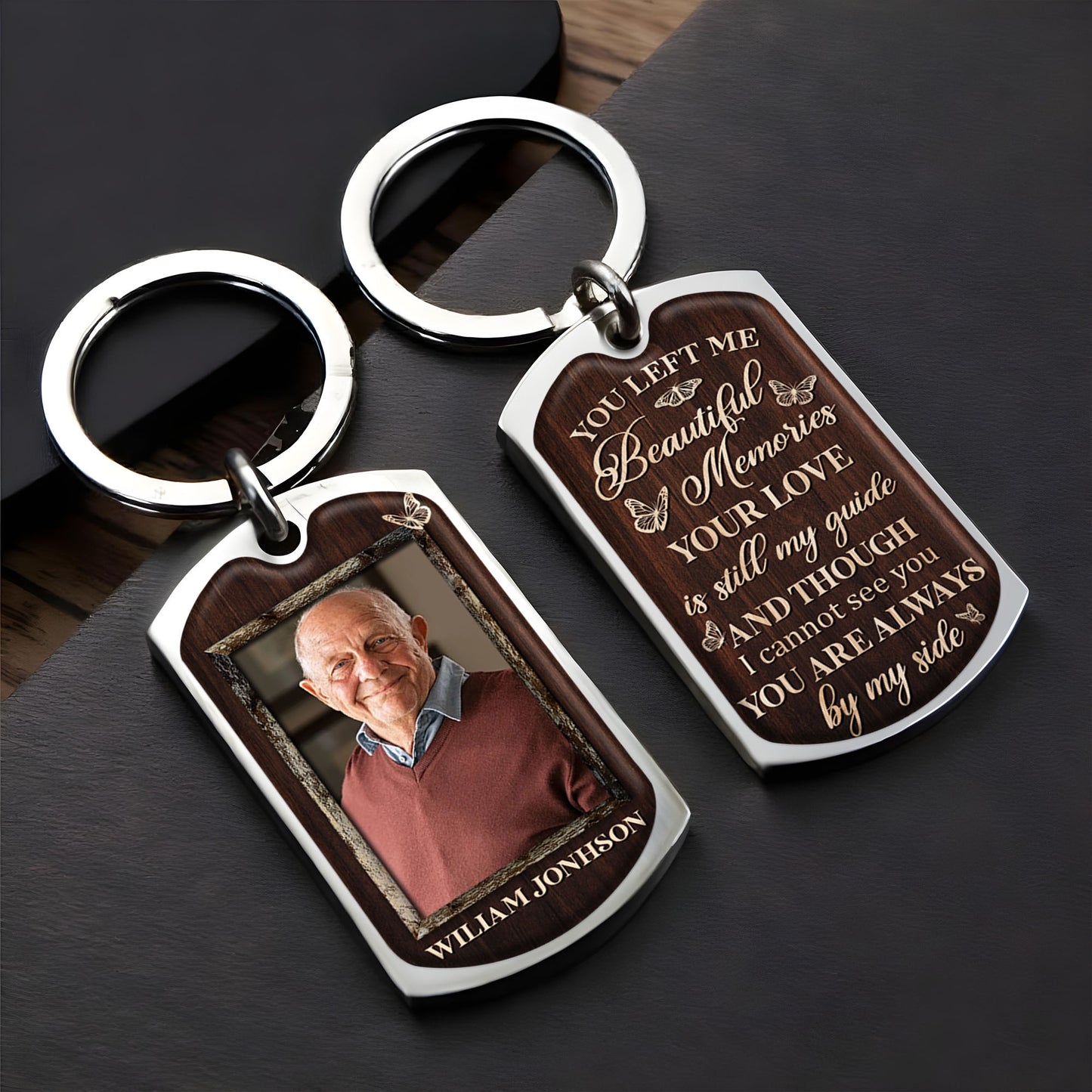 Beautiful Memories Love Guide Memorial Keychain