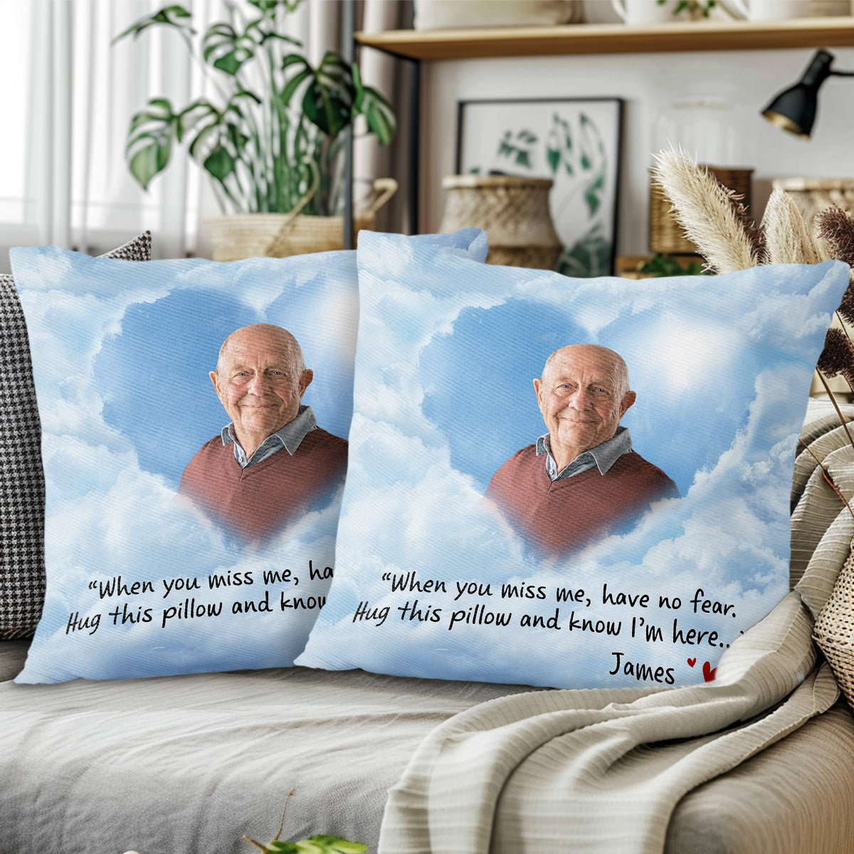 When You Miss Me, Have No Fear Knowing I'm Here Sky Pillow