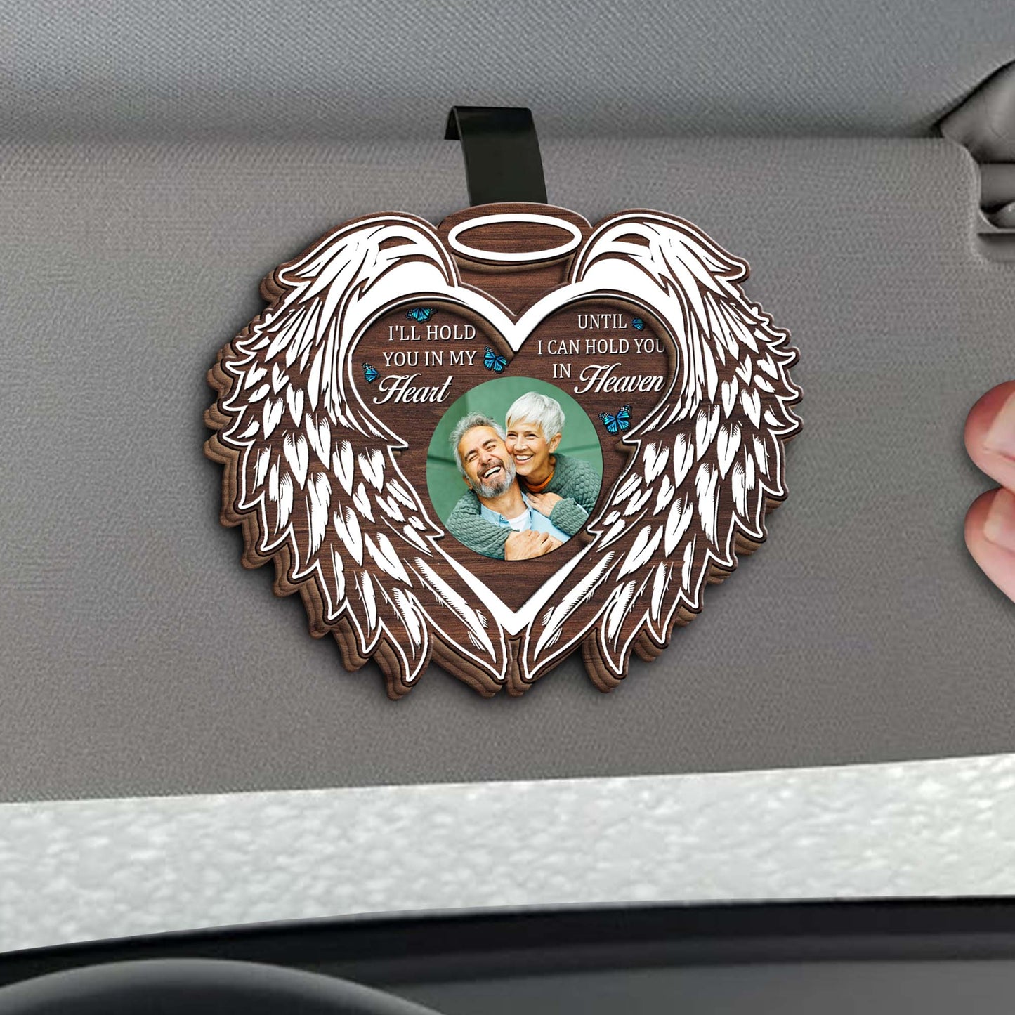 Hold You In My Heart Until Heaven Angel Wings Heart Design